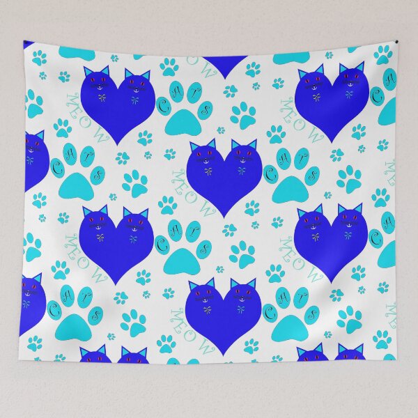 Item preview, Meow Cats Blue designed and sold by sisusisu.