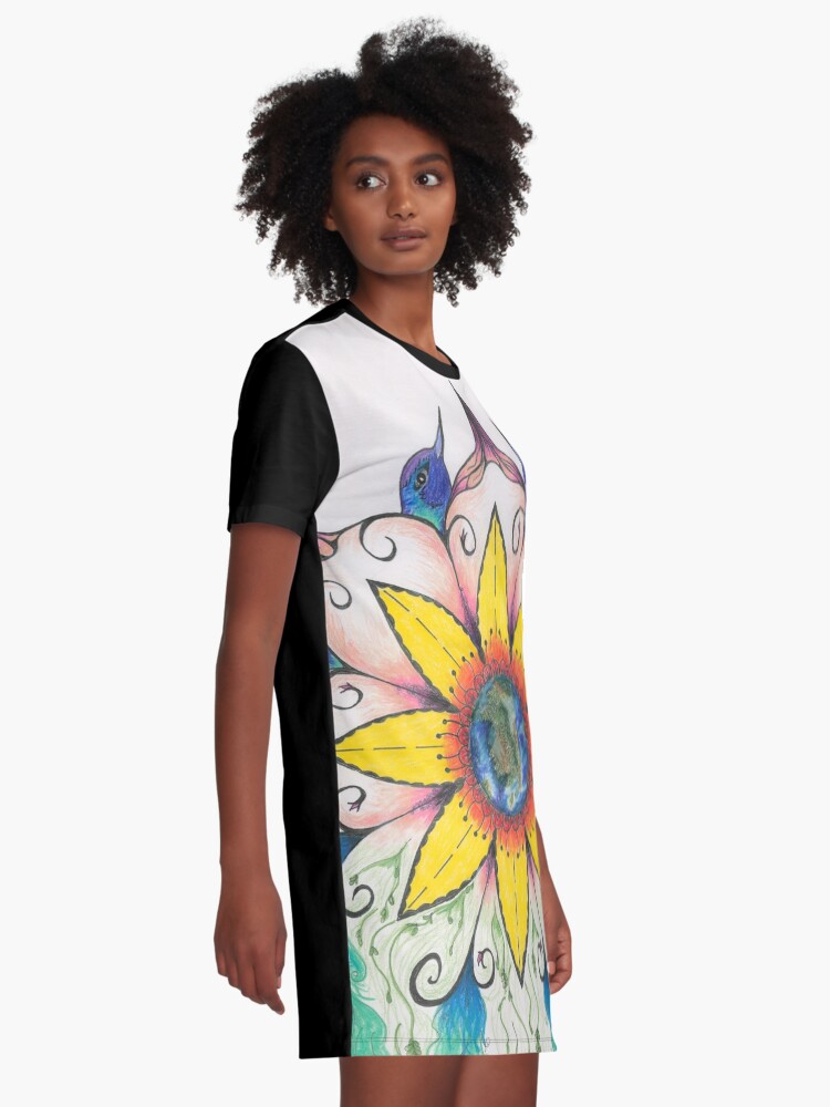 Alternate view of Symphony of Summer Graphic T-Shirt Dress