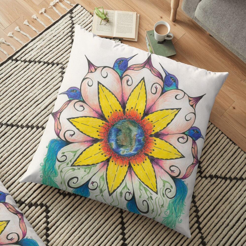 Symphony of Summer Floor Pillow