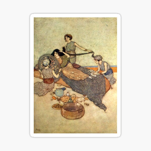 Item preview, The Magic Horse - Arabian Nights - Edmund Dulac designed and sold by forgottenbeauty.