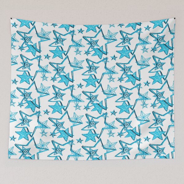 Item preview, Light Blue Star Pattern designed and sold by Sarah Wainwright.