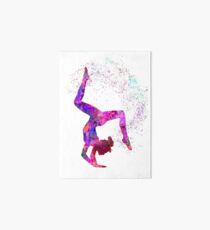 Gymnastikmädchen, Aquarellgymnastik, jugendlich Geschenk Galeriedruck