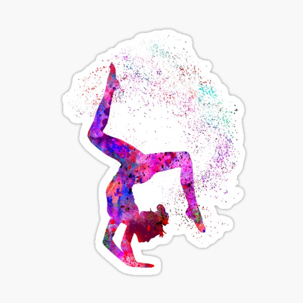 Item preview, Gymnastics girl, watercolor gymnastics, teen gift designed and sold by Rosaliartbook.