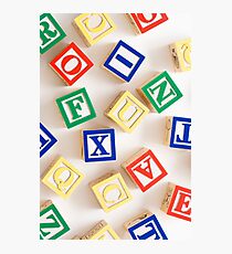 ABC Blocks spell "FUN" Photographic Print