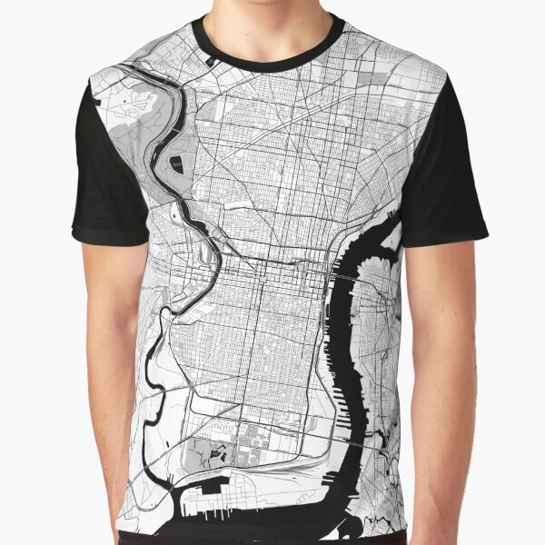 Philadelphia OpenStreetMap Poster Graphic T-Shirt