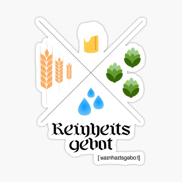 German Beer Purity Law Reinheitsgebot Sticker