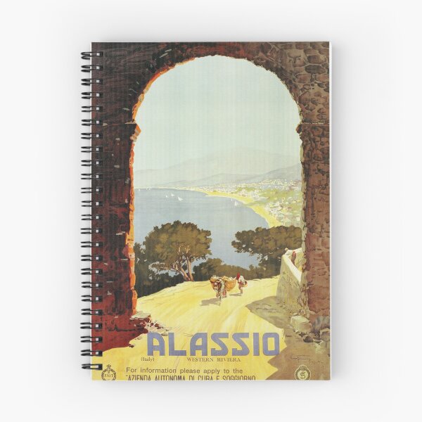 Item preview, Vintage 1920s Alassio Italian travel advertising designed and sold by aapshop.