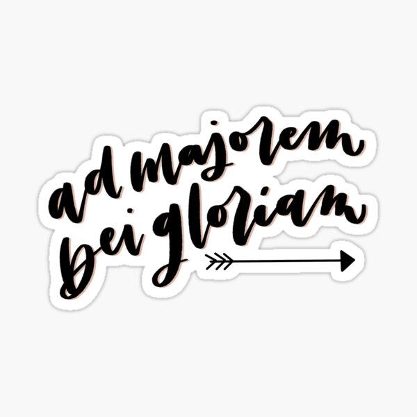 Amdg Sticker By Elmaxenia Redbubble