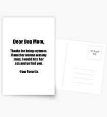 Dear Dog Mom Thanks Funny Gift Idea Postkarten