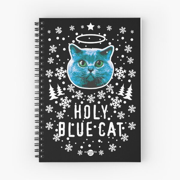 Item preview, 28 Holy Blue Cat in Snow Christmas designed and sold by Margarita-Art.