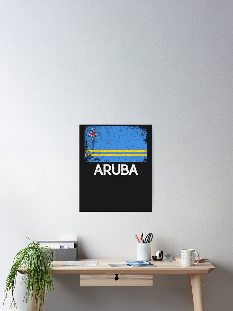 Aruban Flag T-Shirt | Vintage Made In Aruba Gift Aruban Flag T-Shirt | Vintage Made In Aruba Gift