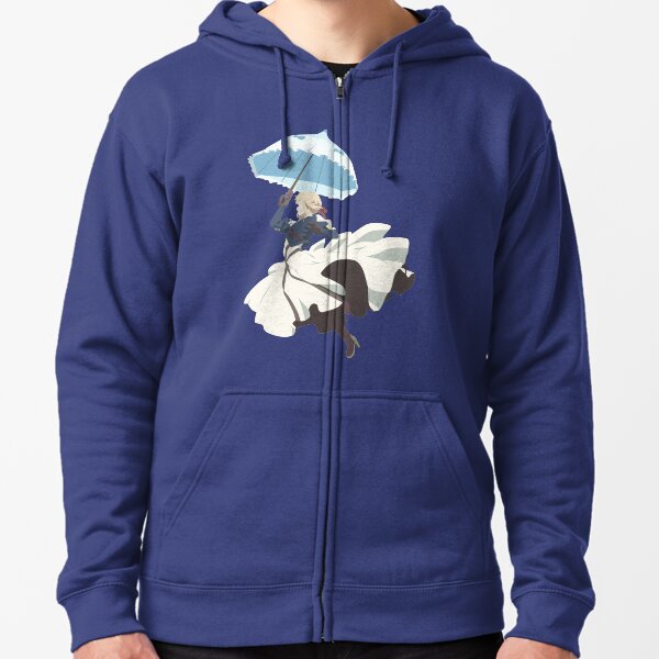 Violet Evergarden - Parasol - Minimalist Art Zipped Hoodie