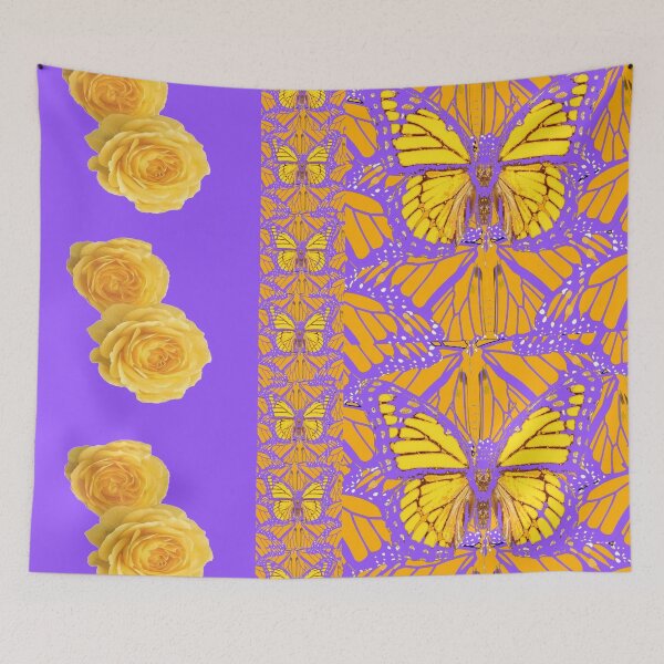 Item preview,  CONTEMPORARY VIOLET ART & GOLD MONARCH BUTTERFLIES  designed and sold by sharlesart.