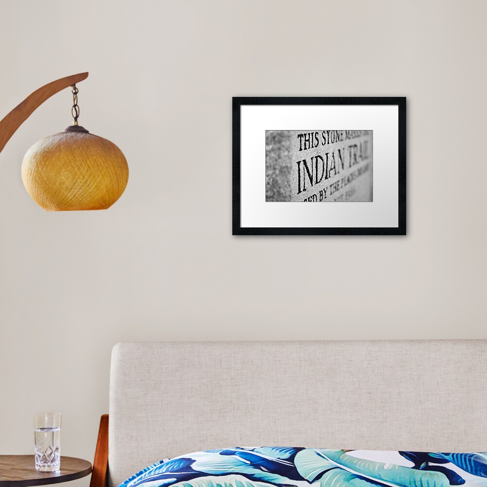 Stone, Indian Trail Photograph Framed Art Print