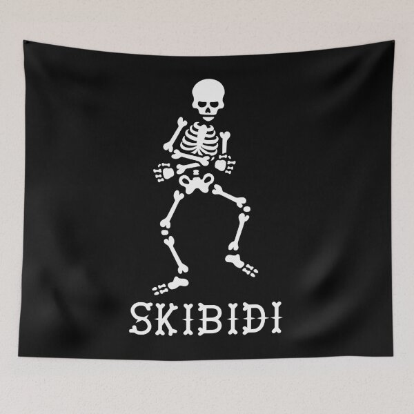 Item preview, #SkibidiChallenge Skibidi challenge meme dancing skeleton designed and sold by LaundryFactory.