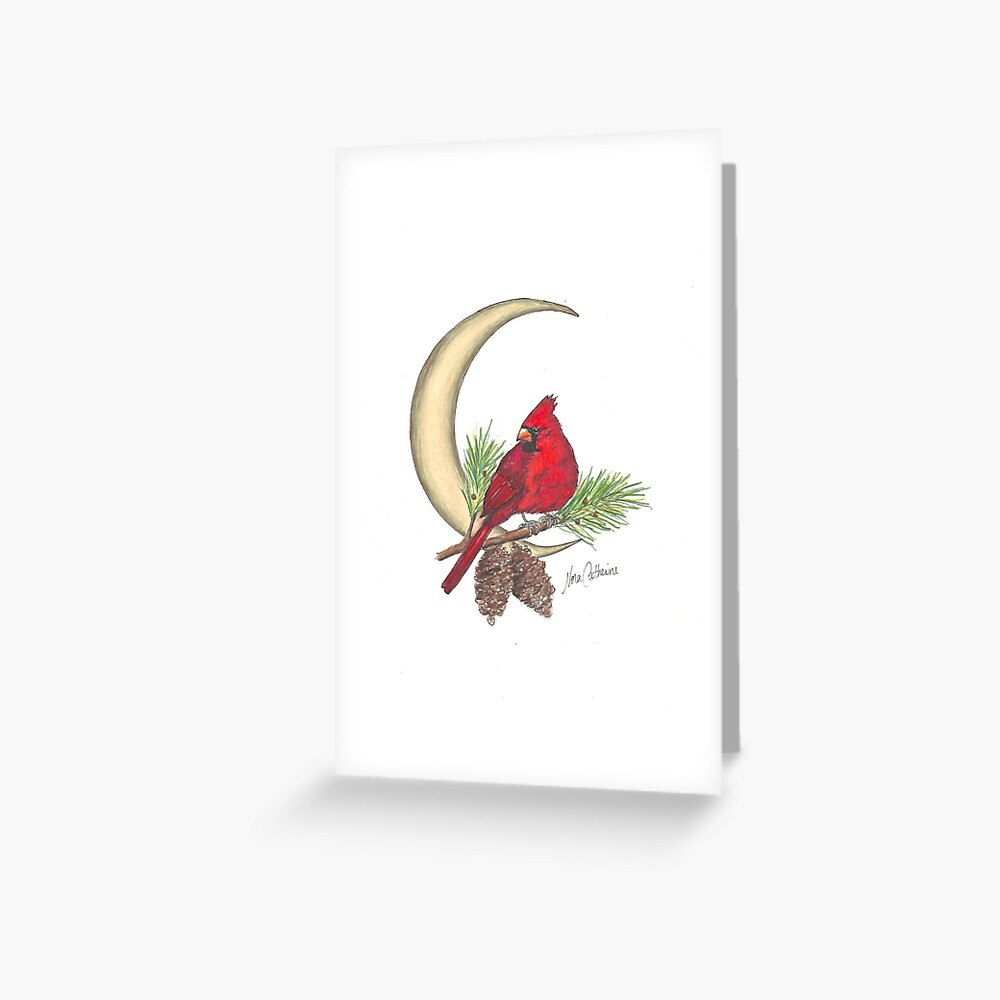 Cardinal - watching over me Greeting Card