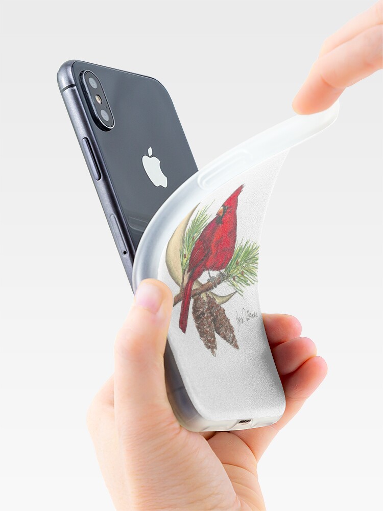 Alternate view of Cardinal - watching over me iPhone Case & Cover