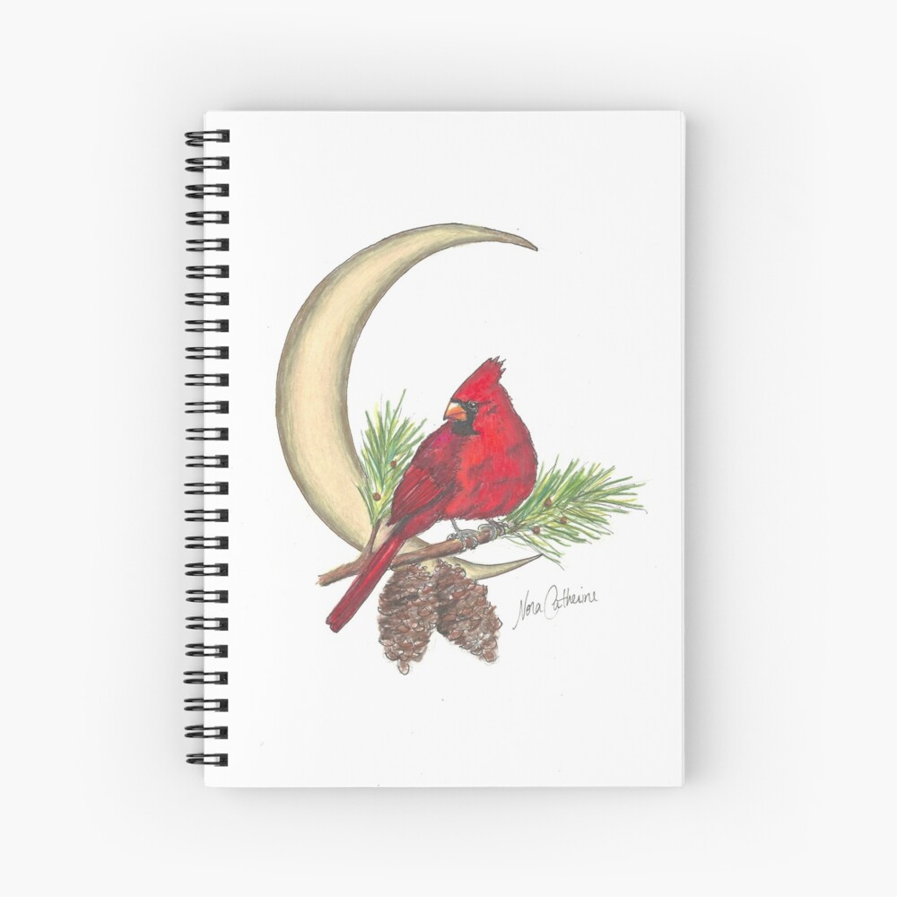 Cardinal - watching over me Spiral Notebook