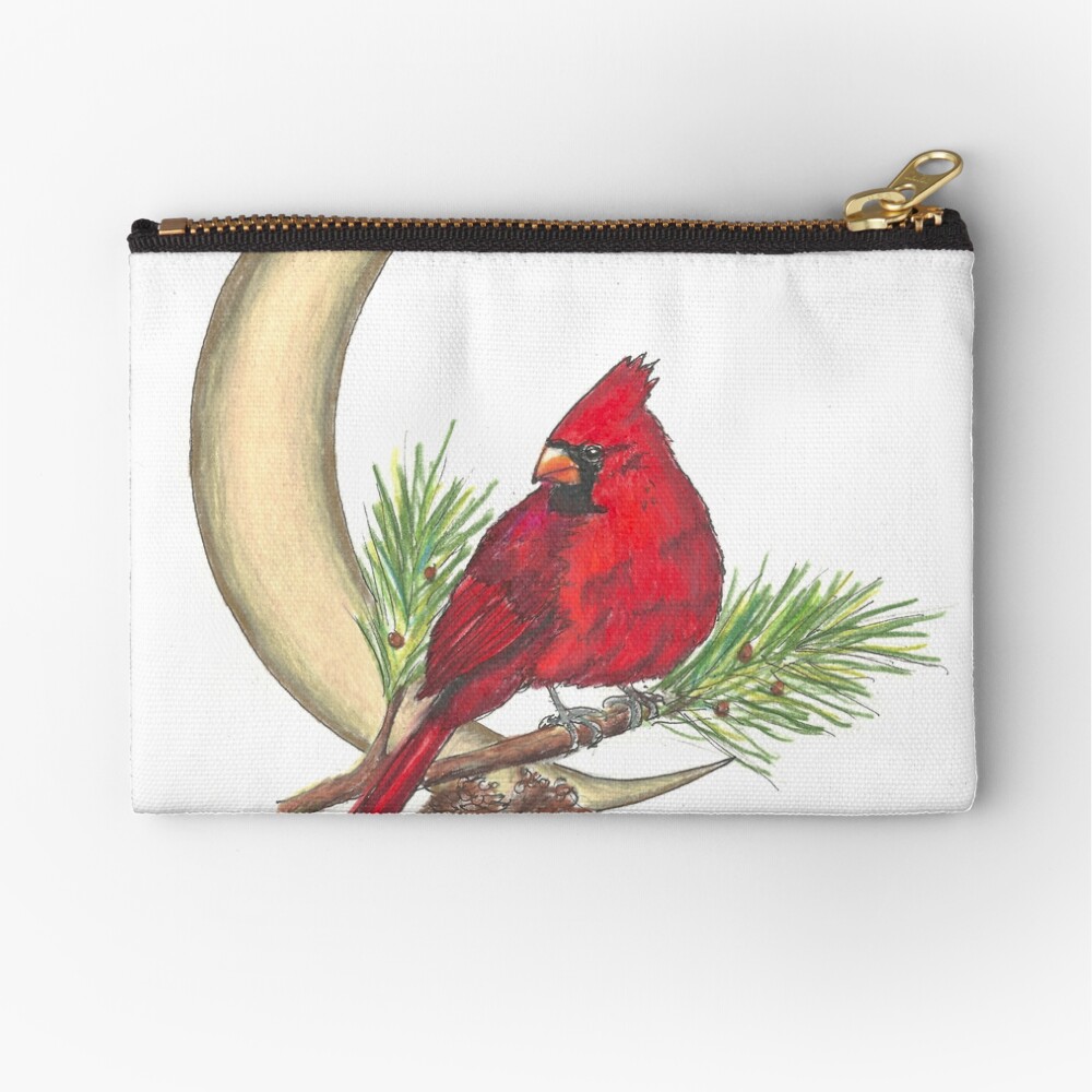 Cardinal - watching over me Zipper Pouch