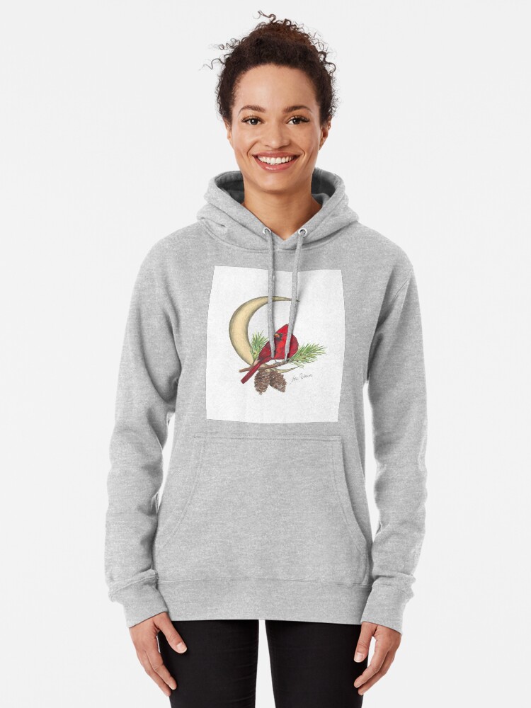 Alternate view of Cardinal - watching over me Pullover Hoodie