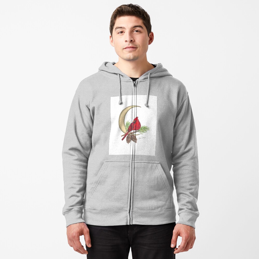 Cardinal - watching over me Zipped Hoodie