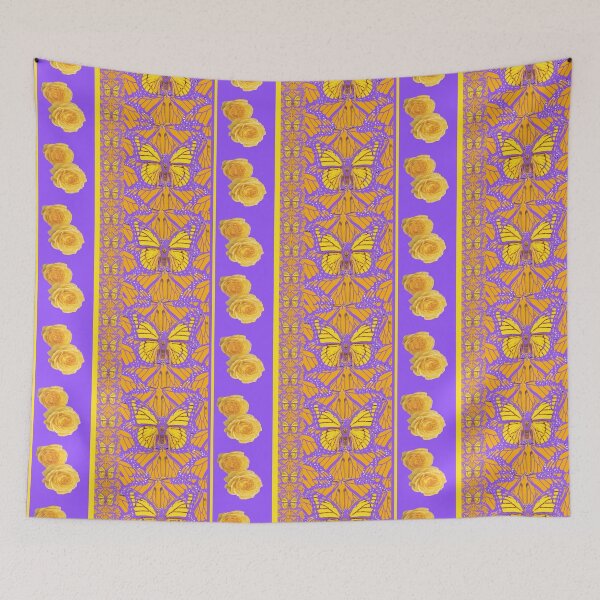 Item preview,  VIOLET & GOLD ROSES MONARCH BUTTERFLIES PATTERN designed and sold by sharlesart.