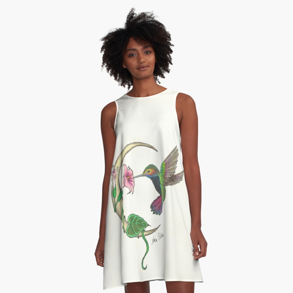 Hummingbird - sweet nectar A-Line Dress