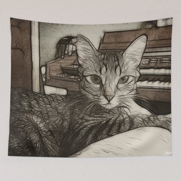 Item preview, Music Loving Cat designed and sold by TravelPhotoArt.