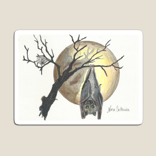 Full Moon Bat Magnet