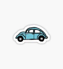 Blue Car Small Sticker