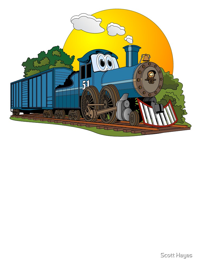 Blue Steam Locomotive Cartoon Blue Steam Locomotive Cartoon