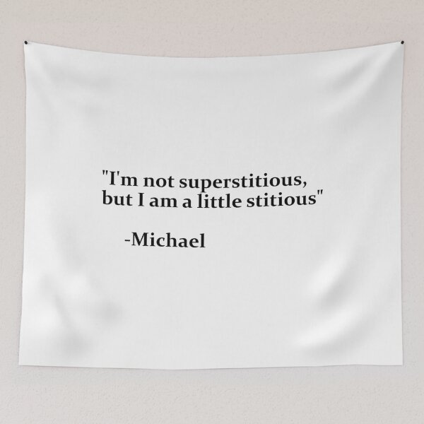 Item preview, THE OFFICE QUOTE SUPERSTITIOUS designed and sold by FrenchFactory.