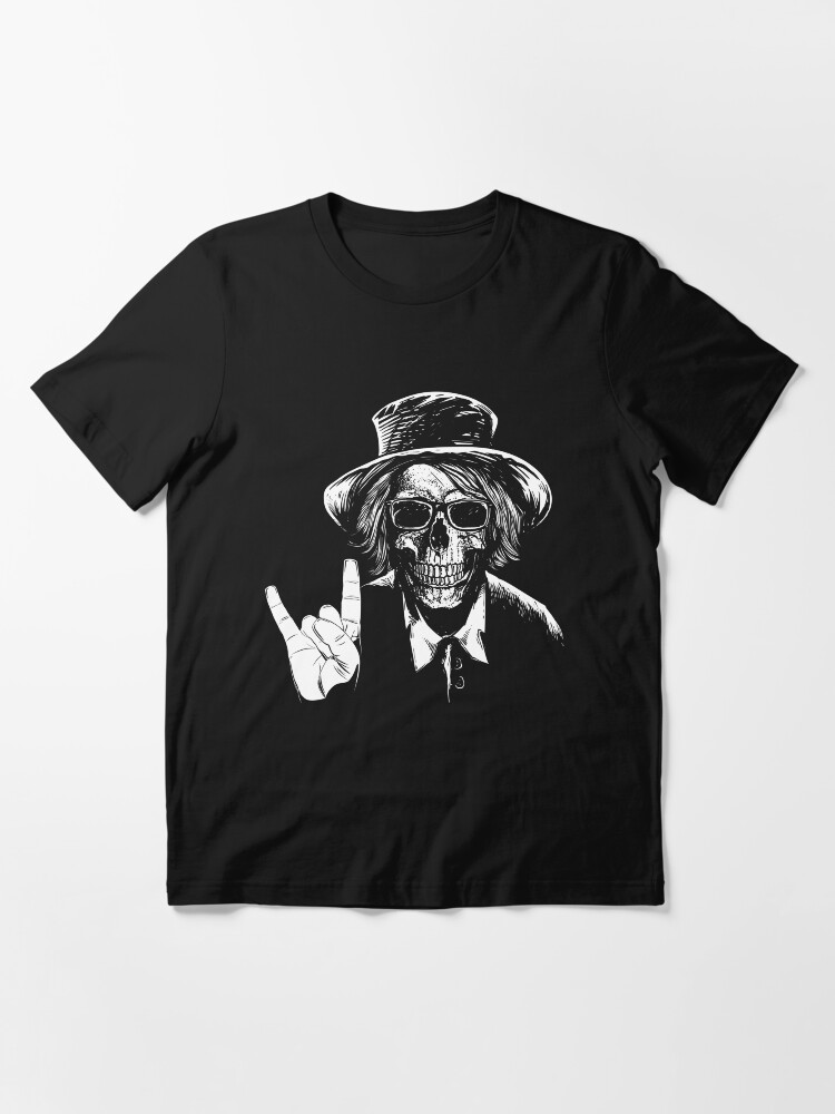 "cool skull skeleton devil horns hand sign" Tshirt by peter2art