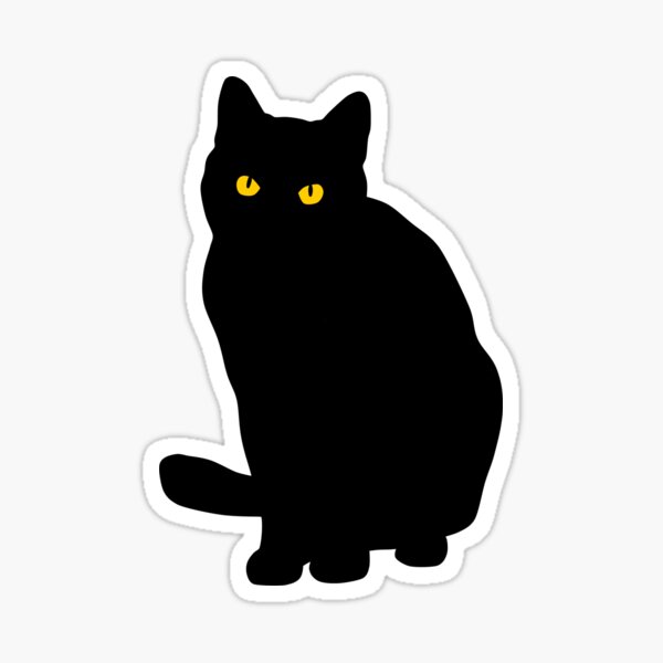 black cat Sticker