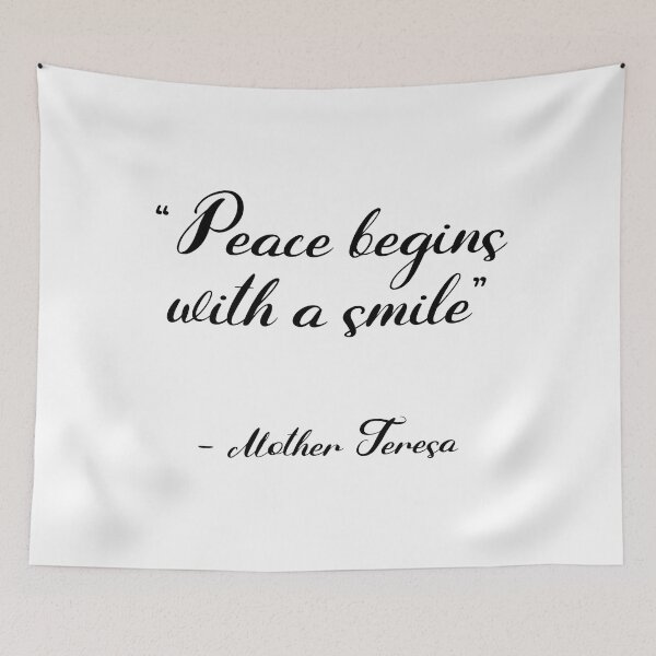 Item preview, Peace begins with a smile - Mother Teresa designed and sold by Inspirationmotivation.