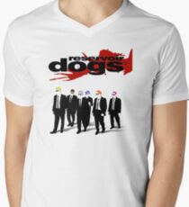 Camiseta para hombre de cuello en v Reservorio Perros