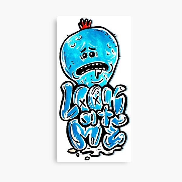 Mr Meeseeks from Rick and Morty™ "Look At Me" Retro Graffiti Throwback - Meeseeks and Destroy Canvas Print