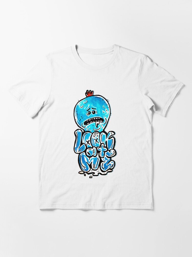 Alternate view of Mr Meeseeks from Rick and Morty™ "Look At Me" Retro Graffiti Throwback - Meeseeks and Destroy Essential T-Shirt