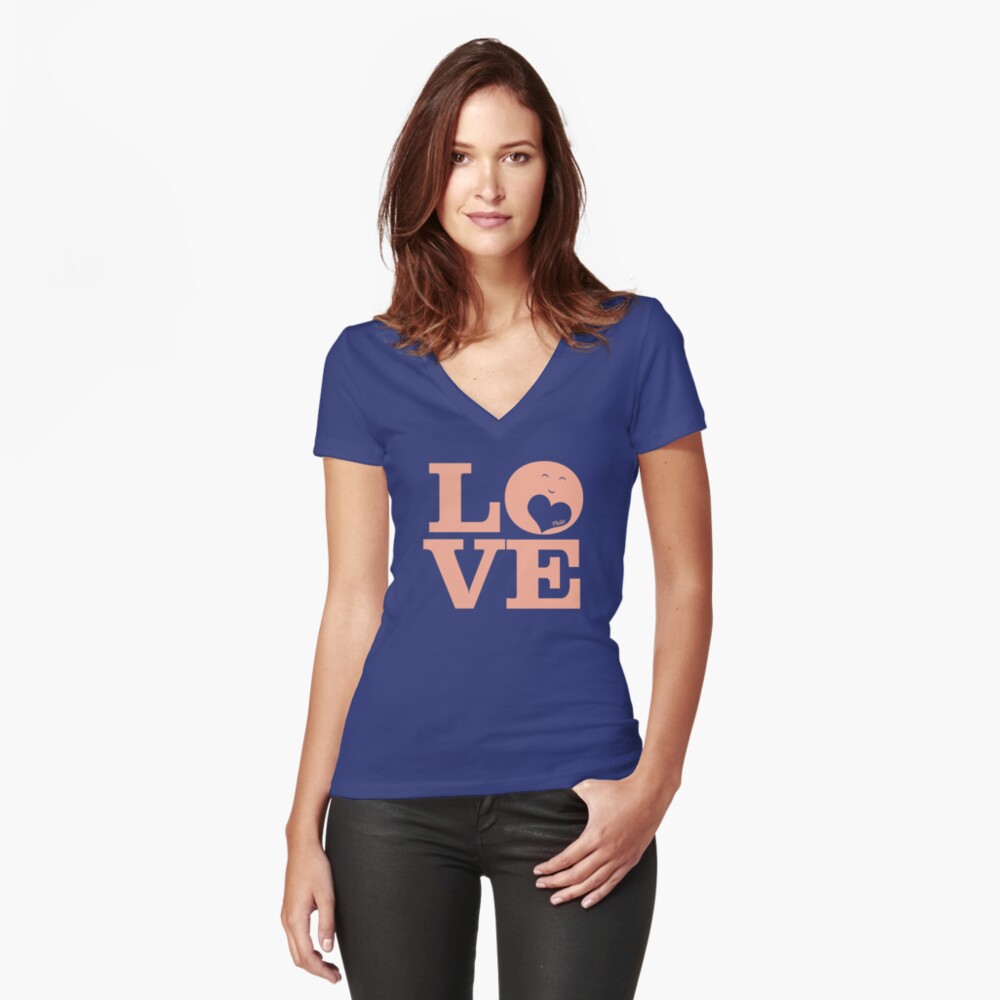 Item preview, Fitted V-Neck T-Shirt designed and sold by tanyaofmars.
