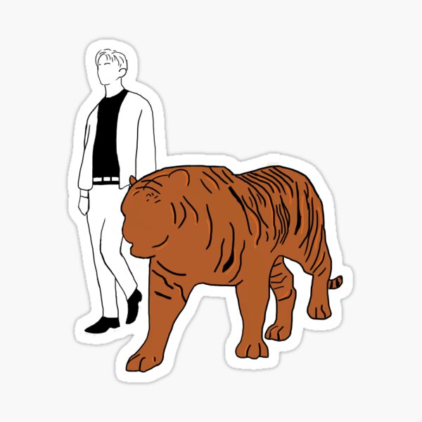 mark with tiger (regular mv) Sticker
