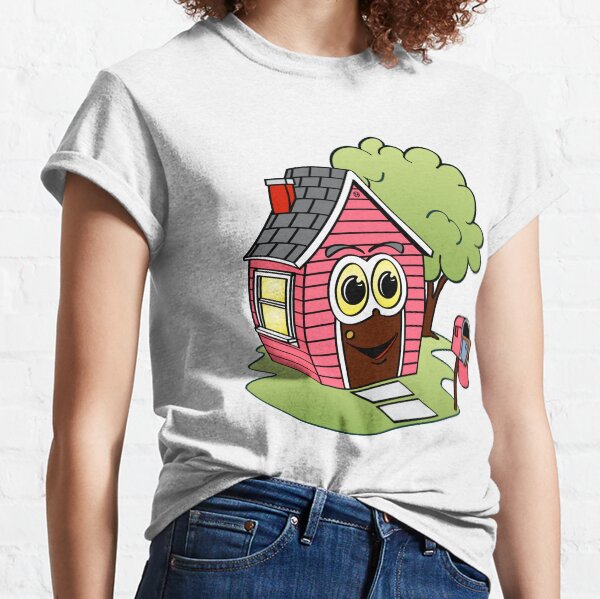 Pink House Cartoon Classic T-Shirt