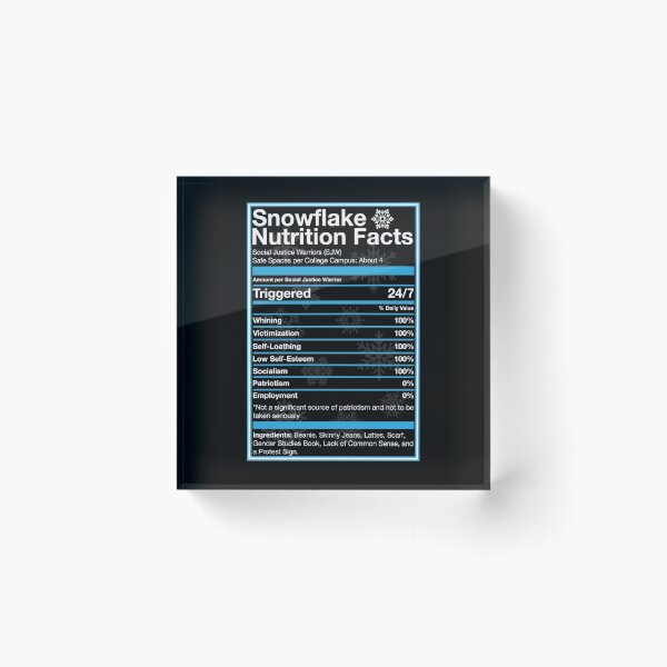 Item preview, Snowflake Nutrition Facts designed and sold by myoungncsu.