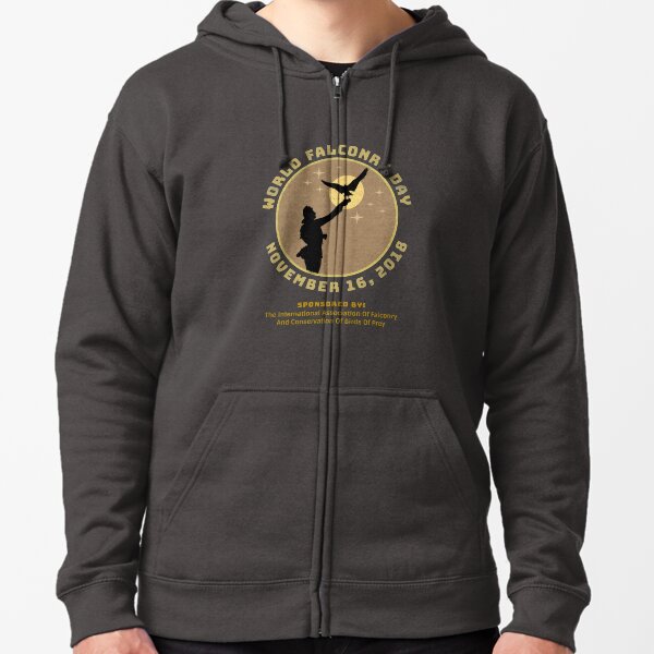 World Falconry Day November 16, 2018 Zipped Hoodie