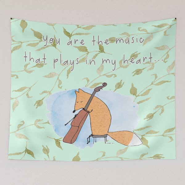 Item preview, Foxy Plays Violin You Are The Music That Plays In My Heart ... Branches designed and sold by 108dragons.
