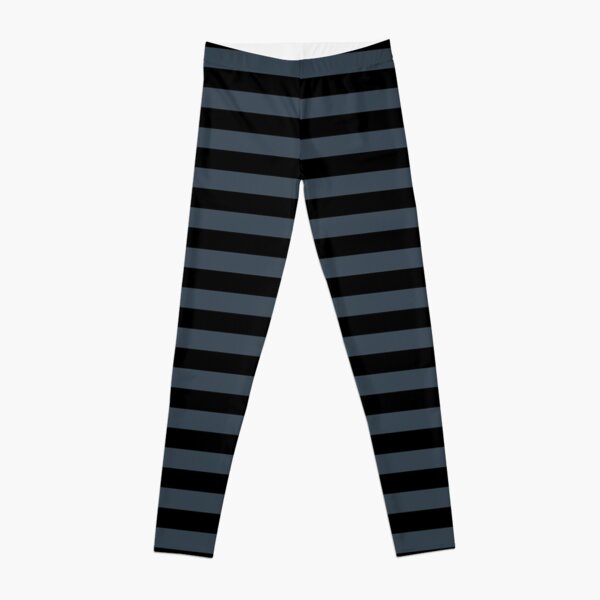 Black & White Striped Leggings - One Size