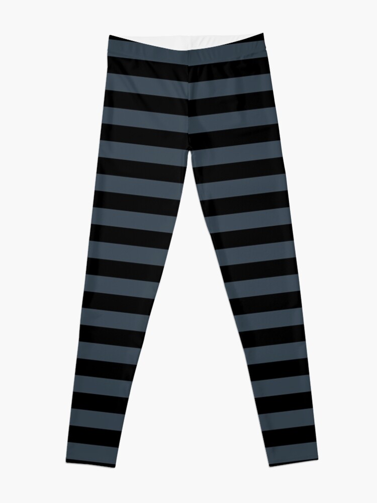 Black & Gray Horizontal Stripes Leggings | Zazzle | Outfits with leggings, Striped  leggings, Black and grey