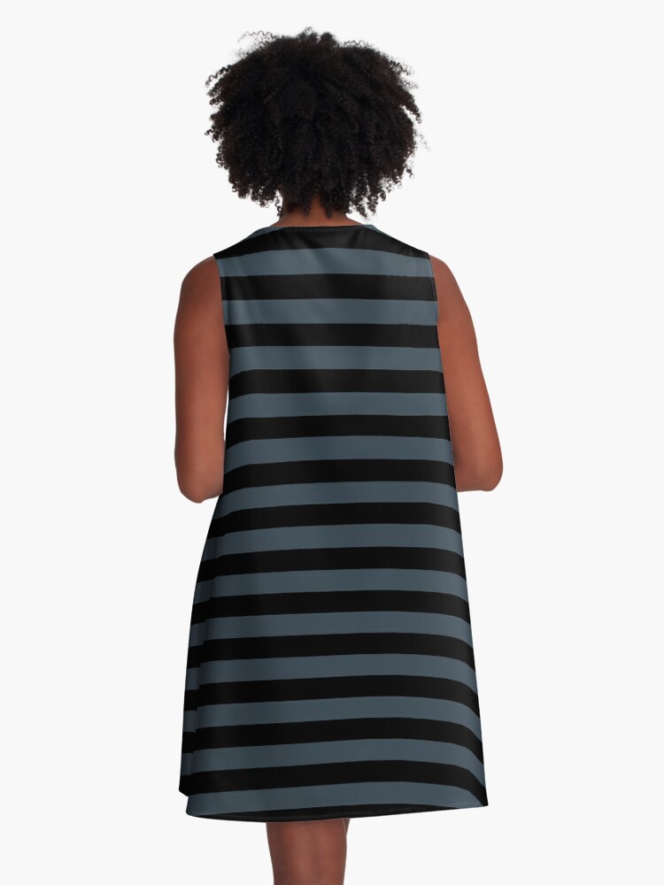 Charcoal Gray and Black Horizontal Stripes