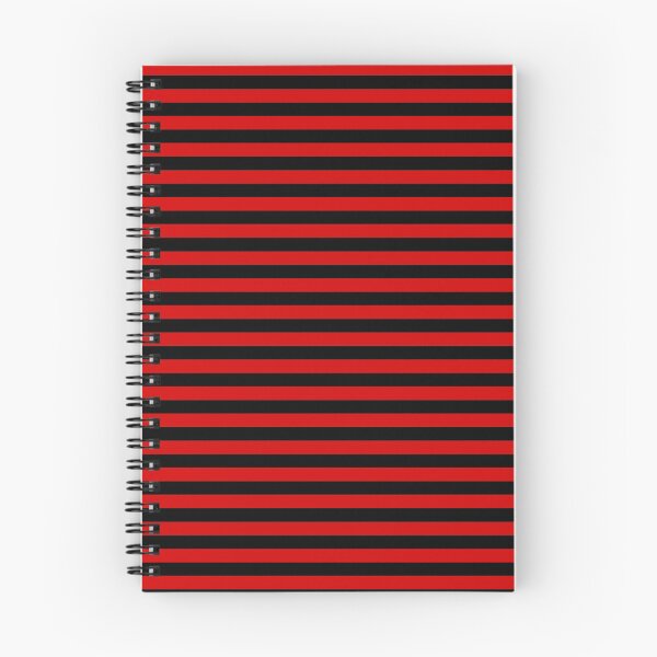 Item preview, Rosso Corsa Red and Black Horizontal Stripes designed and sold by ColorPatterns.