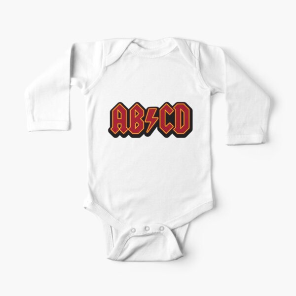 Funny Rude Custom Baby Grow Vest Bodysuit Alphabet Band ABCD NOT ACDC