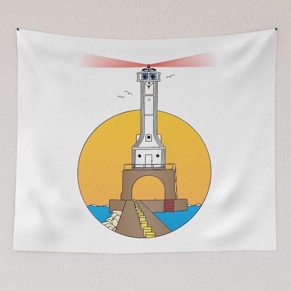 Item preview, Lighthouse Port W Cartoon designed and sold by Scott Hayes.